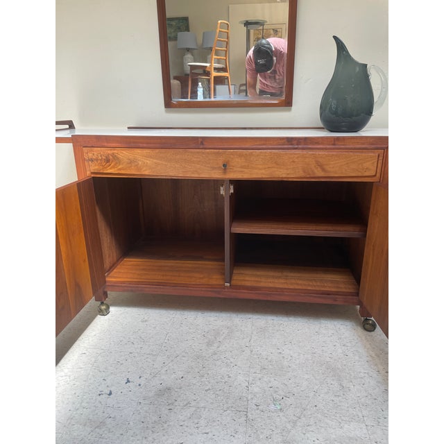 Vintage Expandable Bar Cart II Serving Cart Designed John Kapel for Glen of Ca For Sale In Los Angeles - Image 6 of 13