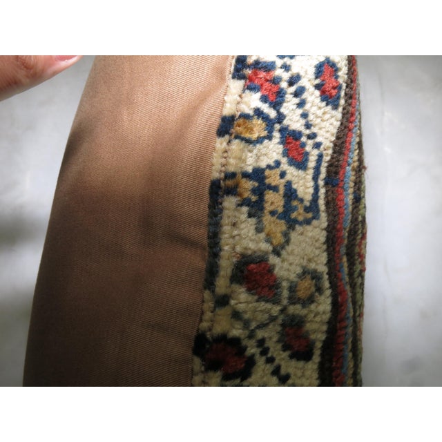 Zabihi Collection Patchwork Tribal Kurdish Rug Pillow For Sale - Image 4 of 4