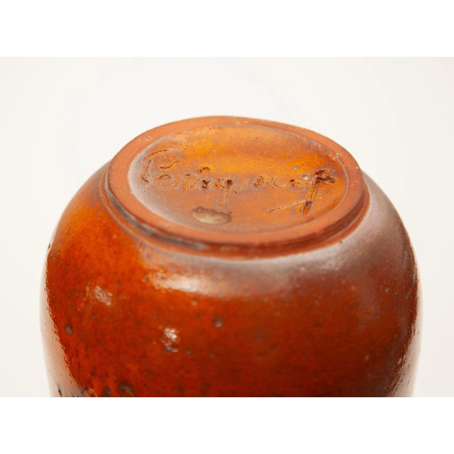 Selenium Orange Vase by Elisabeth Vandeweghe for Perignem, 1964 For Sale - Image 9 of 11