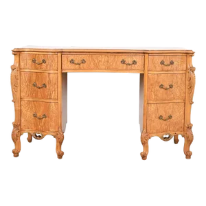 Romweber French Provincial Louis XV Burl Wood Vanity, Circa 1920s
