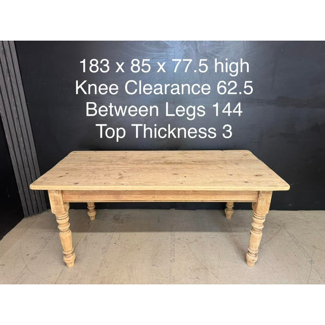 Pine Farmhouse Dining Table, 1940 For Sale - Image 11 of 12
