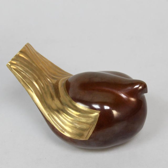 Vintage Bronze Sculptures of Two Doves, 1970s, Set of 2 For Sale - Image 4 of 10