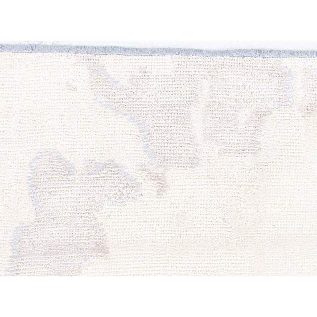 Textile Modern Botanic Silk Beige Runner by Doris Leslie Blau For Sale - Image 7 of 8