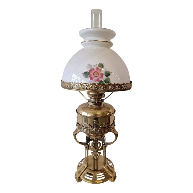 Kerosene Brass Lamp, France For Sale