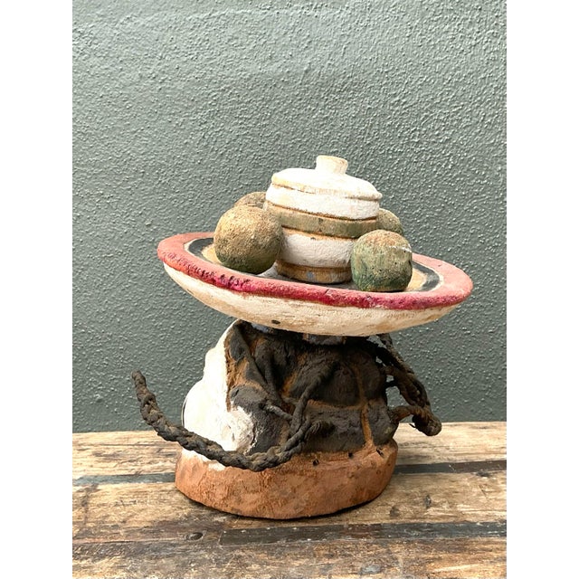 Vintage Hand Carved Bust of Man For Sale - Image 11 of 12