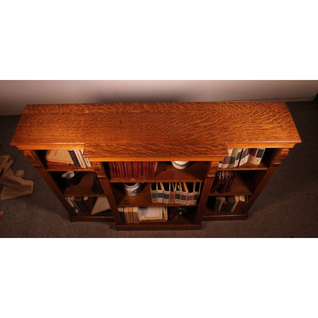 Antique Open Bookcase in Light Oak, 1800s For Sale - Image 12 of 13