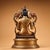 Traditional Vintage Gilt Bronze Seated Buddha Statue With Polychrome Accents and Figural Base For Sale - Image 3 of 9