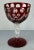 Vintage Bohemian Czech Hock Wine Glass Red Cut to Clear Crystal Stemware For Sale - Image 10 of 10
