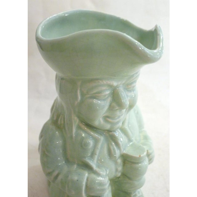 Small English Toby Jug in Pale Green Earthenware by Thomas Cone, 1890s For Sale - Image 13 of 14