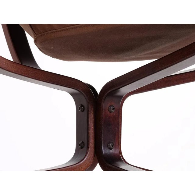 Animal Skin Set of Falcon Chairs attributed to Sigurd Ressell, 1970s For Sale - Image 7 of 10