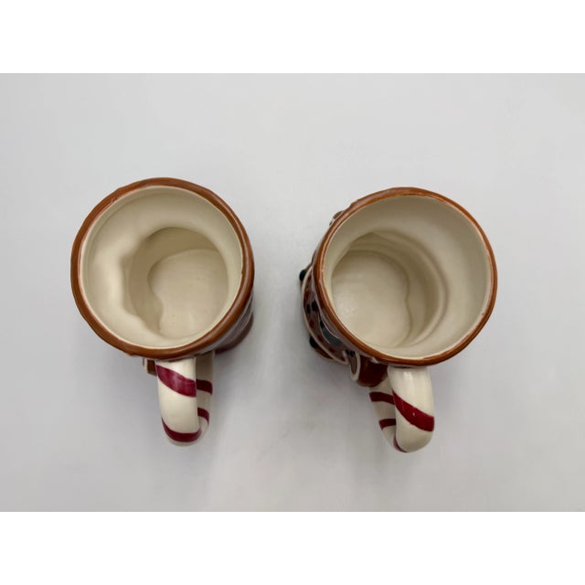 Ceramic Pottery Barn New Mr & Ms Spice Gingerbread Coffee Cocoa Mugs With Original Stickers For Sale - Image 7 of 8