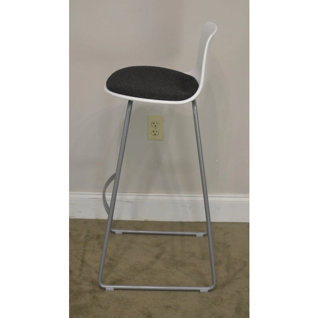 2010s Steelcase Coalesse Enea Lottus Set 4 Sculpted Sled Barstools For Sale - Image 5 of 13