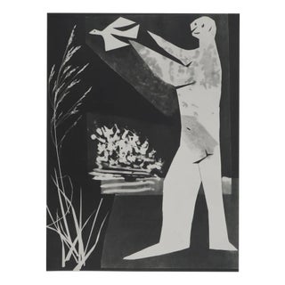 Pablo Picasso, The Man with the Bird, Collotype For Sale