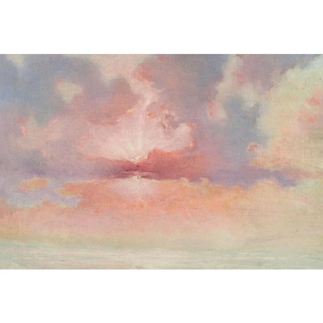 Modern Jean Geoffroy, Beachside at Sunset, 1923, Oil on Canvas For Sale - Image 3 of 10