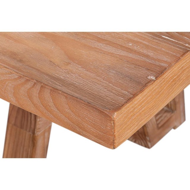 Rustic Trestle Dining Table in Aged Pine, 98 Inch For Sale - Image 9 of 11