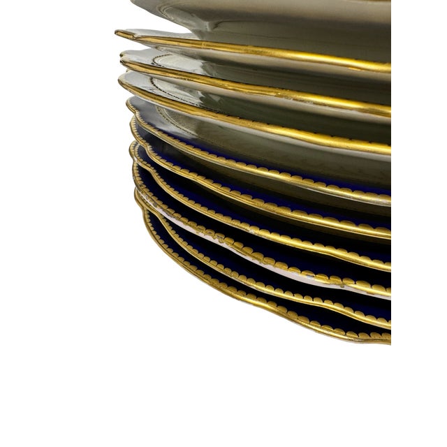 Cobalt Blue & Gold Fine China and Signed Crystal Cobalt Blue & Gold Fine China and Signed Crystal Collection, (79 Pieces Total) For Sale - Image 15 of 17