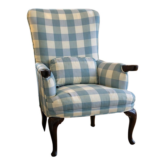 Antique Armchair | Lee Jofa Silk Upholstery For Sale
