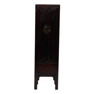 Chinese Slender Full Moon Cabinet, C. 1900 For Sale