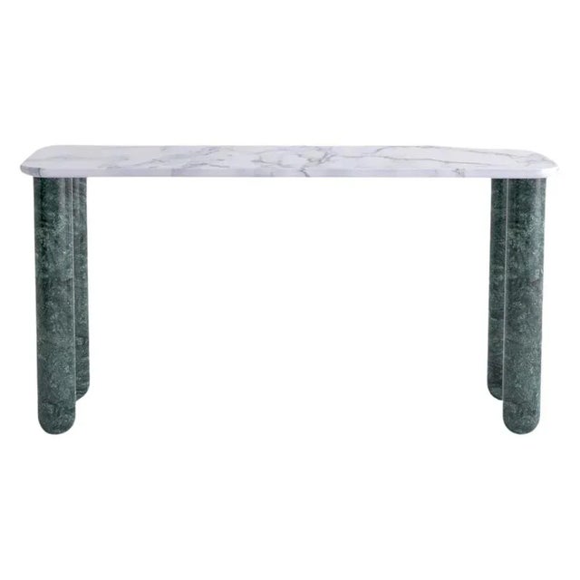 Small White and Green Marble Sunday Dining Table by Jean-Baptiste Souletie For Sale - Image 9 of 9