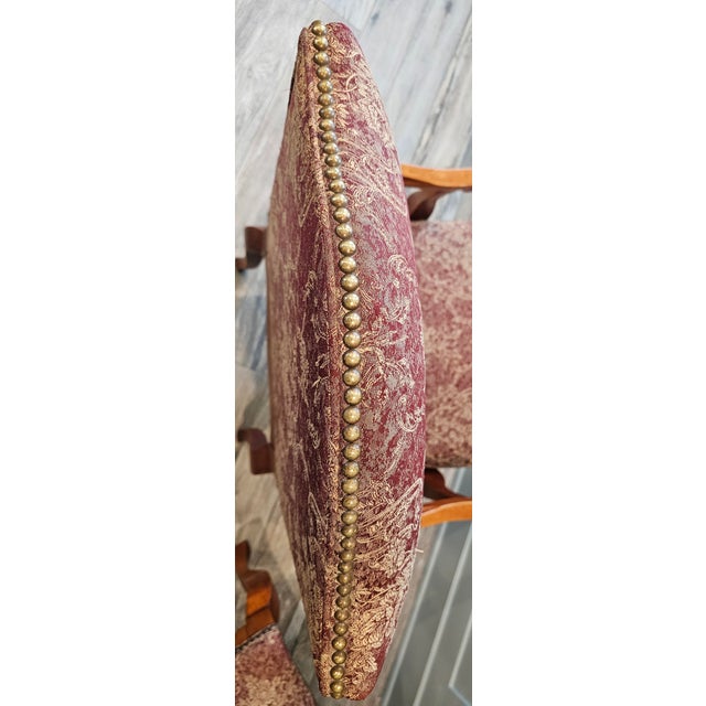 Ethan Allen Legacy Collection French Country Upholstered Arm Chairs For Sale - Image 12 of 15