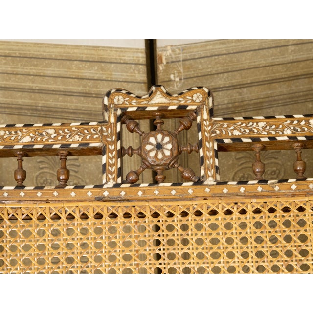 English Early 20th Century Anglo-Indian Inlaid Plantation Chair with Scrolling Foliage and Extending Arms For Sale - Image 3 of 12
