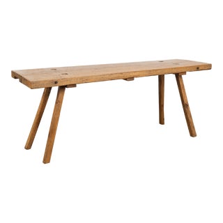 Rustic Oak Peg Leg Console Table, Hungary Circa 1890 For Sale