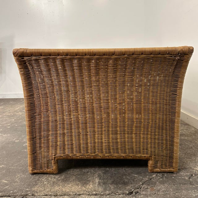 1970s Alex Vale Furniture Wicker Sofa For Sale In Cleveland - Image 6 of 12