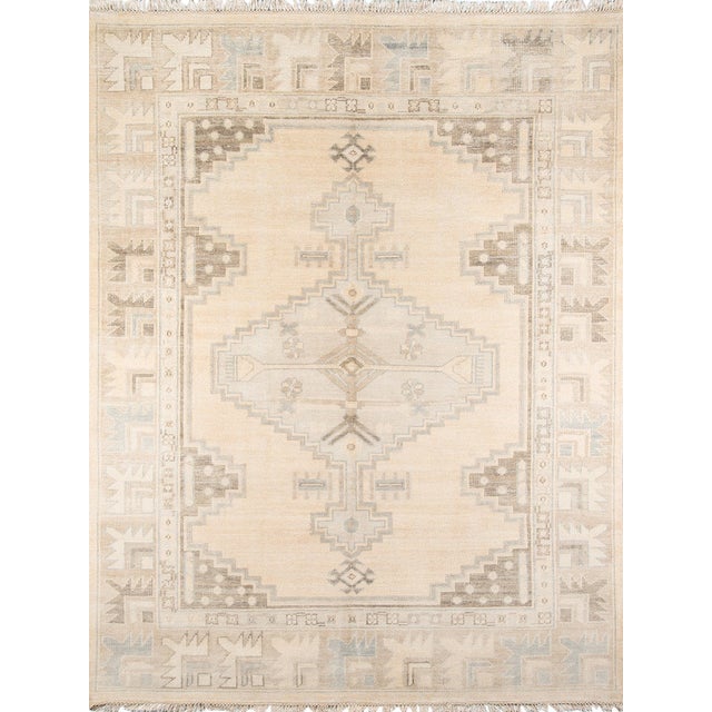 Erin Gates Concord Walden Beige Hand Knotted Wool Runner 2'6" X 8' For Sale