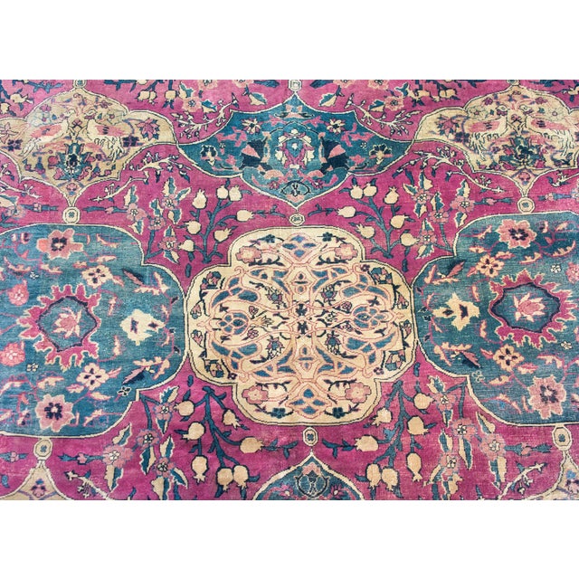 Late 19th Century Persian Lavar Kirman Rug For Sale - Image 11 of 16