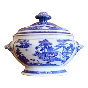 Large Nanking Chinese Export Porcelain Tureen
