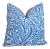 Raoul Blue & White Acadia Floral Feather/Down Pillow 20" Square For Sale