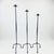 Hand Forged Iron Candelabra Set of 3 (93-113cm) Antique Copper Finish Barley Twist Stem with Deep Cylindrical Cups For Sale - Image 9 of 9