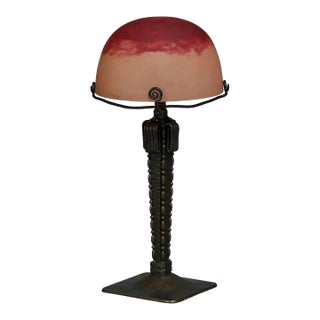 Early 20th Century French Art Deco Daum Boudoir Lamp For Sale