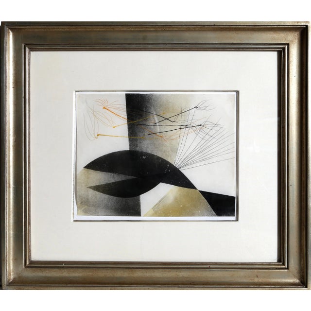 Untitled 3 Harry Bertoia Size: 9 in. x 11 in. Framed size: 14.5 x 17 inches Monoprint on Rice Paper