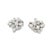 Friedman Diamond Gold Cluster Earrings 18k White Marquise and Round Cut, 2 pieces For Sale - Image 4 of 9
