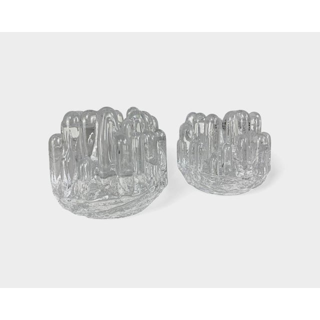 Sunflower Glass Candlesticks attributed to Göran Wärff for Kosta Boda, Sweden, 1970s, Set of 2 For Sale - Image 10 of 10