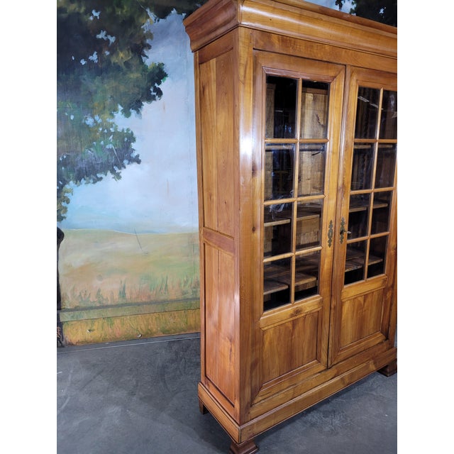 Louis Philippe Cherrywood Display Bookcase For Sale - Image 9 of 13