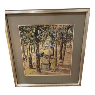 Rockwell B. Schaefer Framed Watercolor For Sale