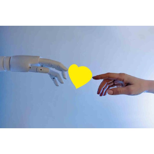 The yellow heart between artificial and real will artificial intelligence affect the heart at least for its 2 most...