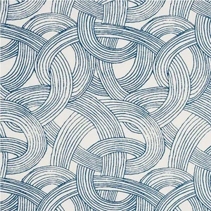 Schumacher Freeform Fabric in Blue