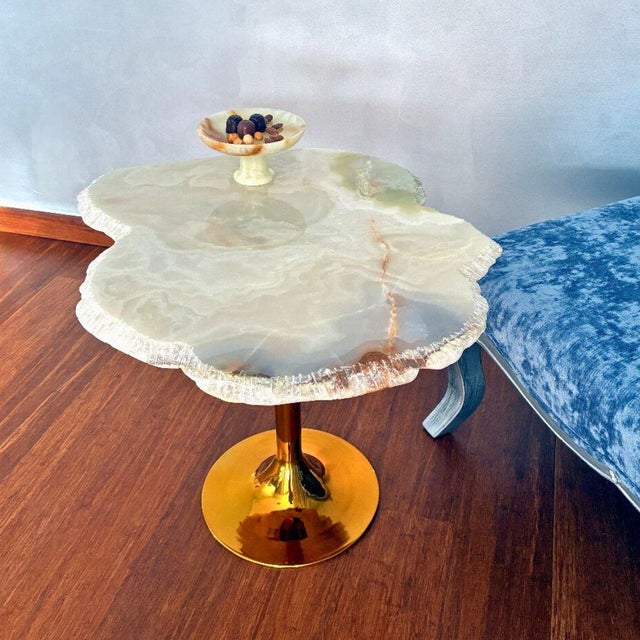 Coffee Table with White Onyx Top from Forzini For Sale - Image 6 of 16