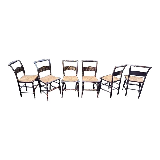 Antique Hitchcock Dining Chairs Set of 6 Chairish