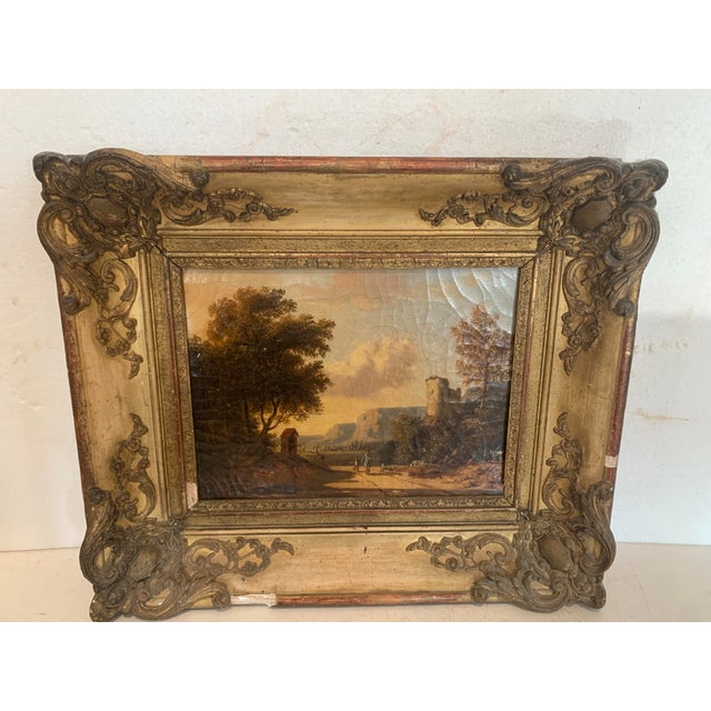 Animated Landscape, 19th Century, Oil on Canvas, Framed For Sale - Image 7 of 18