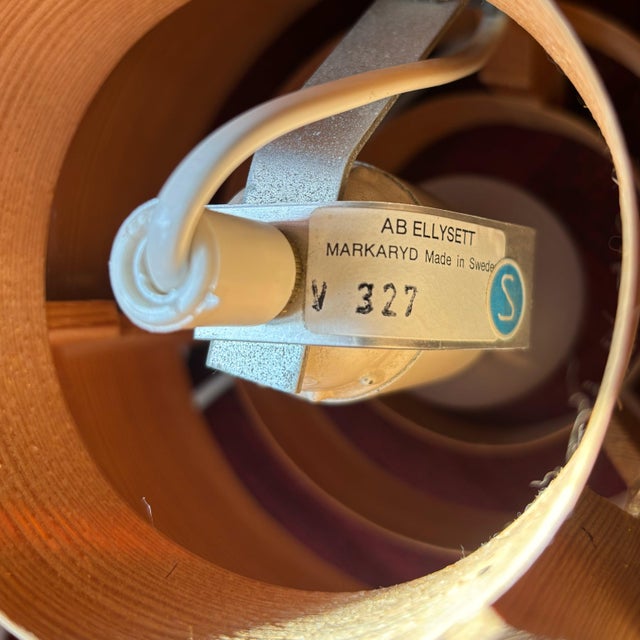 Pine Veneer Wall Lamp V327 by Hans-Agne Jakobsson for Ellysett, Sweden, 1960s For Sale - Image 8 of 10