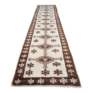 1970s Vintage -Knotted Turkish Runner - 3′3″ × 16′ For Sale