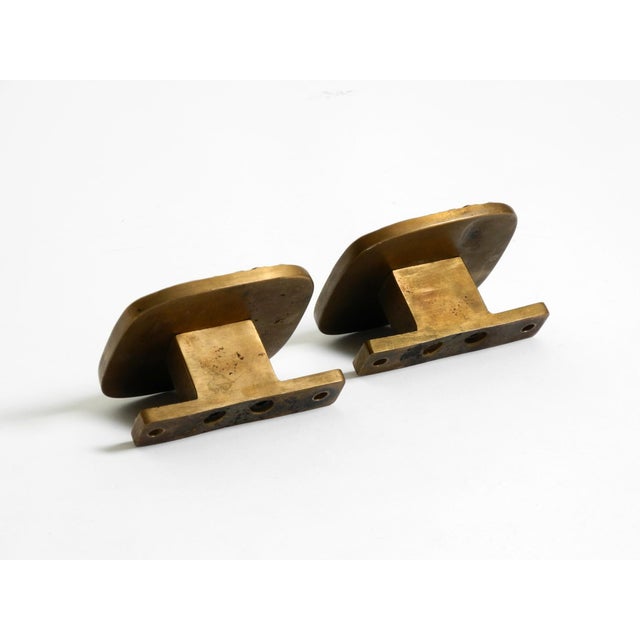 Mid-Century Modern Double-Sided Door Handles in Heavy Bronze, 1960s, Set of 2 For Sale - Image 18 of 18