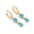 Add a vibrant pop of ocean-blue brilliant shimmer to your jewelry collection. These stunning dangle earrings feature...