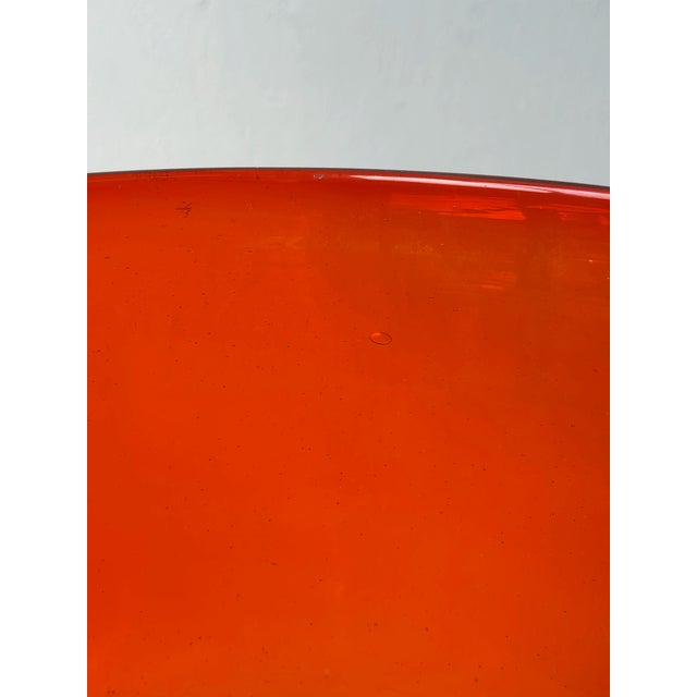 Vintage Large-Scale Orange Blown Glass Vessel, Circa 1970s For Sale - Image 10 of 14