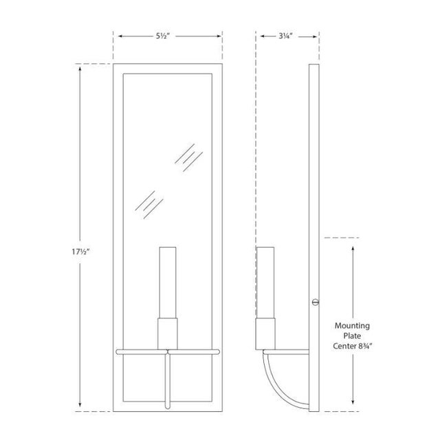 Traditional Niermann Weeks for Visual Comfort Signature Regent Rectangular Sconce in Hand-Rubbed Antique Brass For Sale - Image 3 of 3