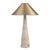 2020s Travertine Cone & Brass Table Lamp For Sale - Image 5 of 6